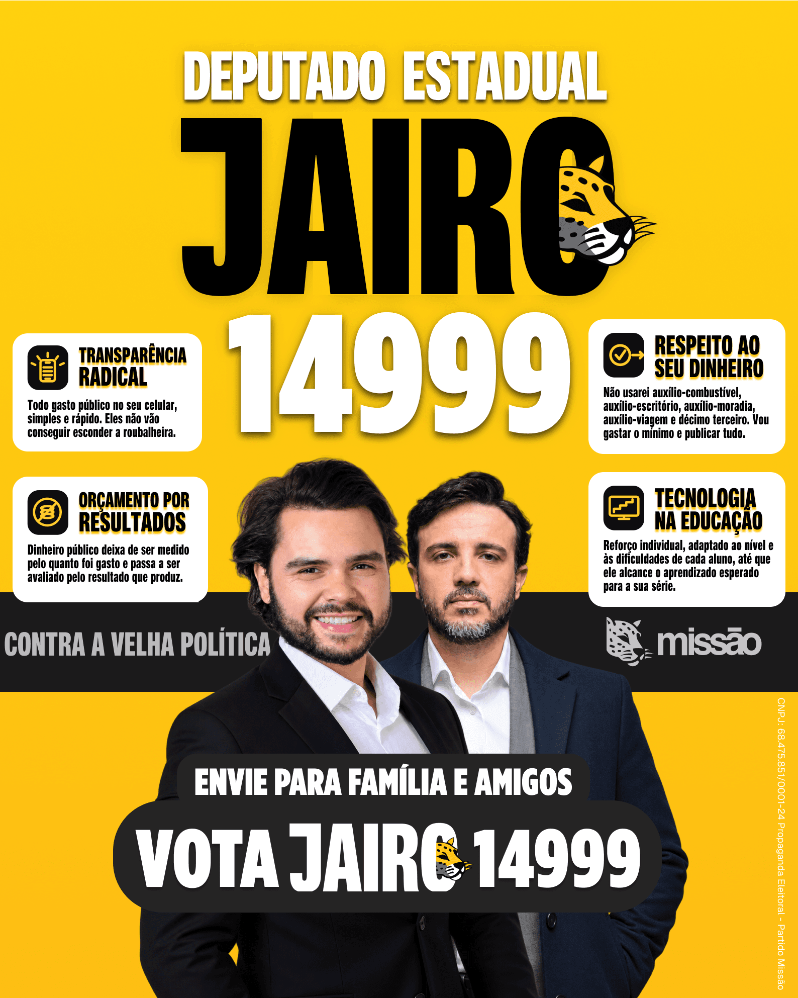 Santinho online de Jairo 14999